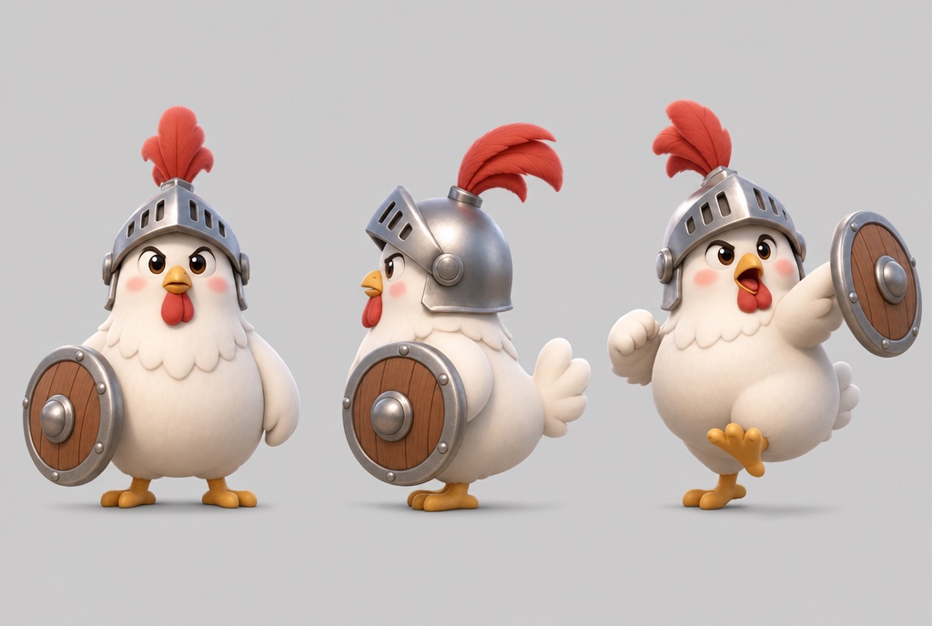 Sir Cluck, the knight chicken